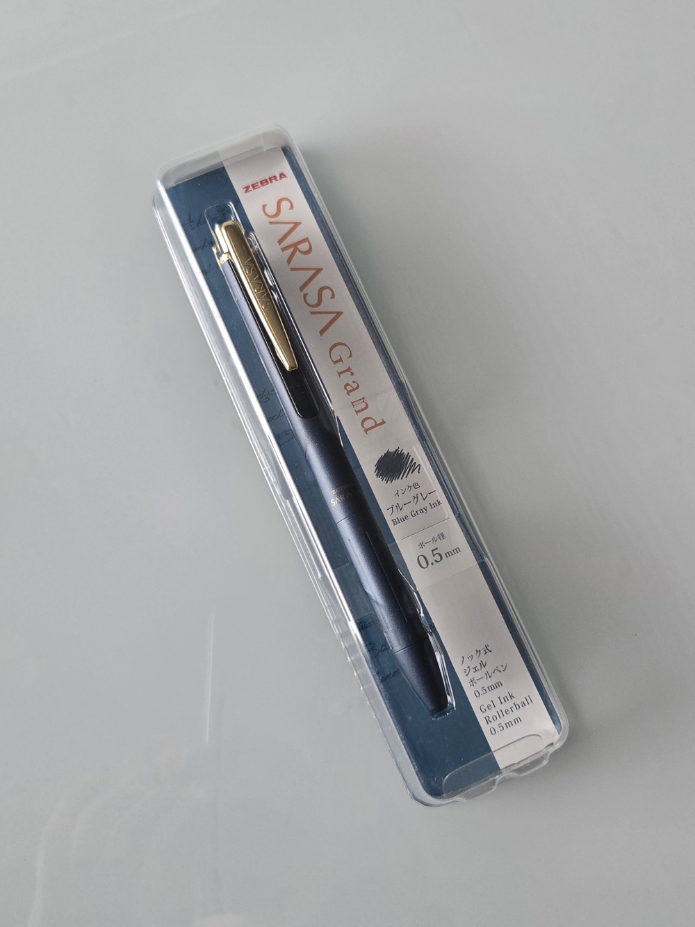 Zebra Sarasa Grand 0.5 mm Gel Ink Rollerball Pen, Blue Gray Ink, Brand New